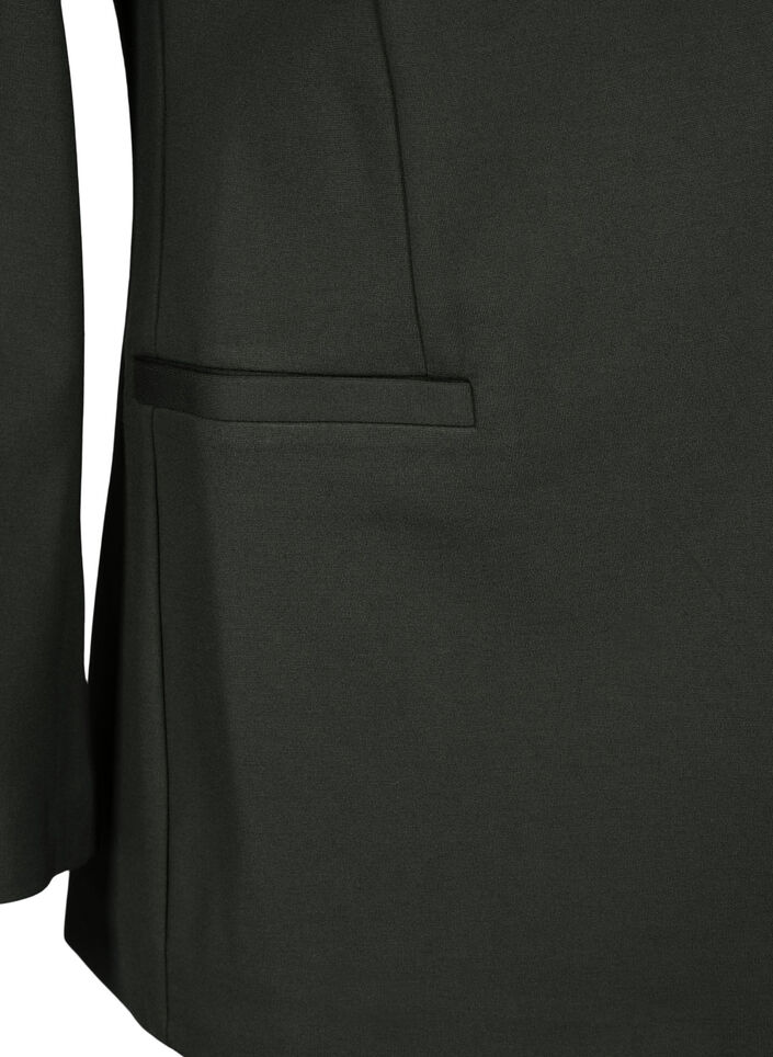 Eenvoudige blazer met knoopsluiting, Groen, Packshot image number 3