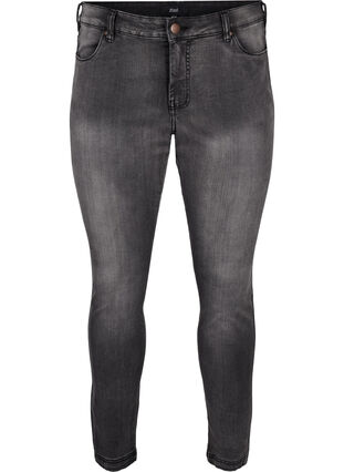Jean taille régulière Viona, Dark Grey Denim, Packshot image number 0