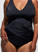 Badpak met gedrapeerd kruisdetaillering, Zwart, Model image number 2