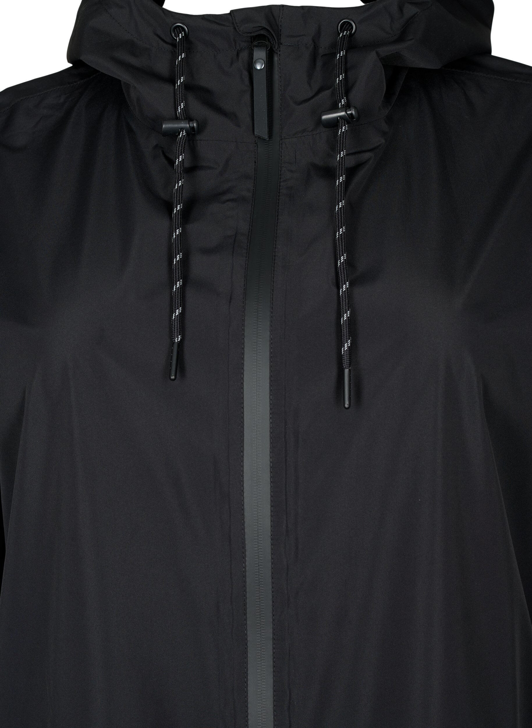 ZizziRegenjas met zakken en capuchon, Zwart, Packshot image number 2