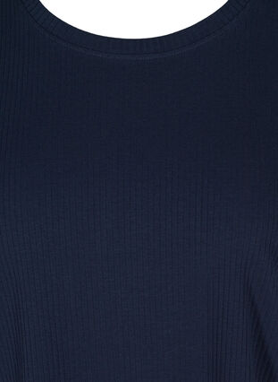 T-shirt à manches courtes en qualité côtelée, Navy Blazer, Packshot image number 2