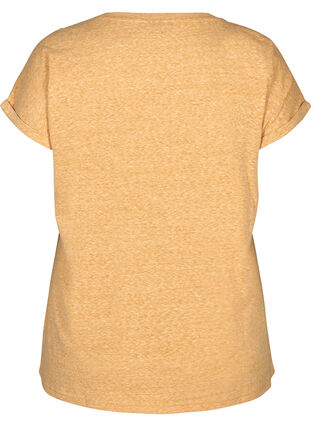 Gemêleerd katoenen t-shirt, Mineral Yellow Mélange, Packshot image number 1