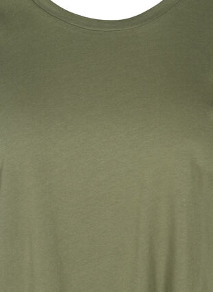 Katoenen t-shirt met knopen, Thyme, Packshot image number 2
