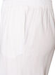 Wijde linnen en viscose broek, Wit, Packshot image number 2