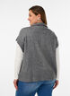 Gilet en maille &agrave; col montant et fermeture zipp&eacute;e, Gris, Model image number 2