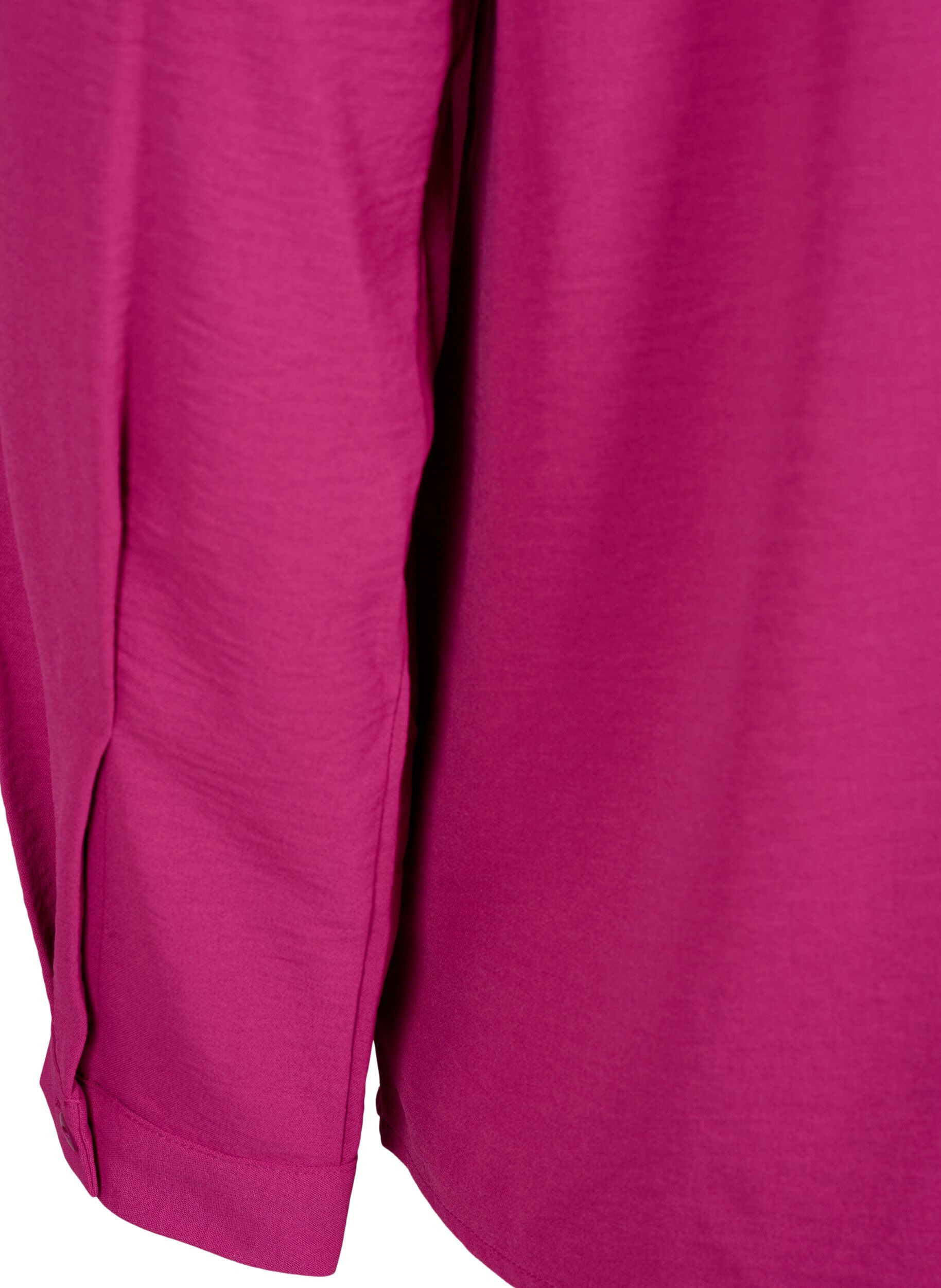 ZizziBlouse met lange mouwen en kanten detail, Festival Fuchsia, Packshot image number 3