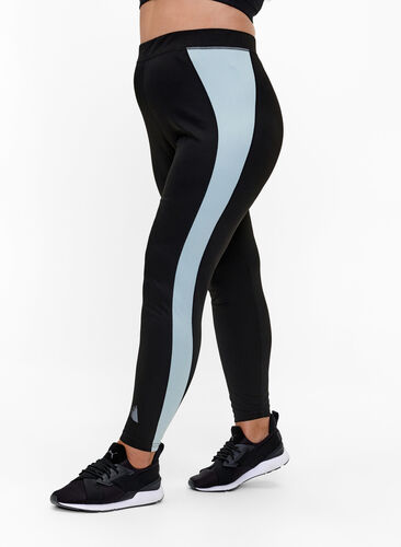 Pantalon de ski avec bande contrastée, Black w. Gray Mist, Model image number 0