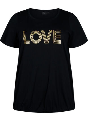 Katoenen T- shirt met print, Black W. Love, Packshot image number 0