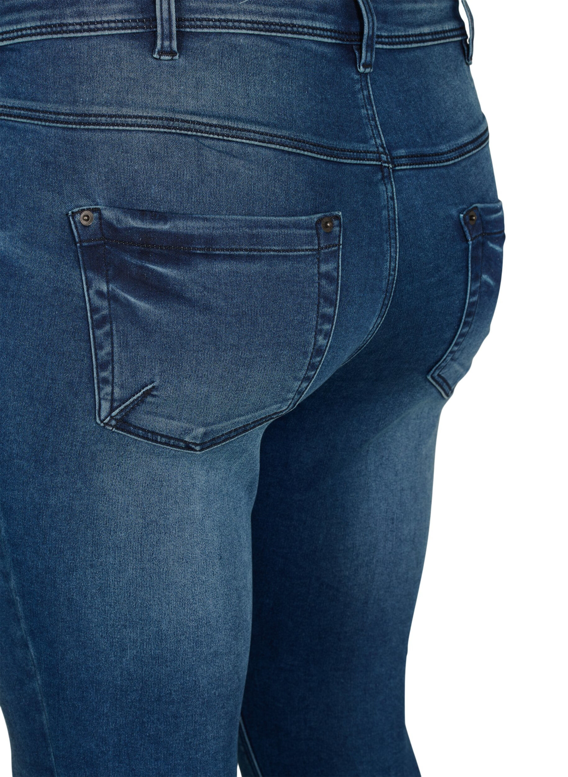 ZizziCropped Amy jeans met rits, Blauw, Packshot image number 3