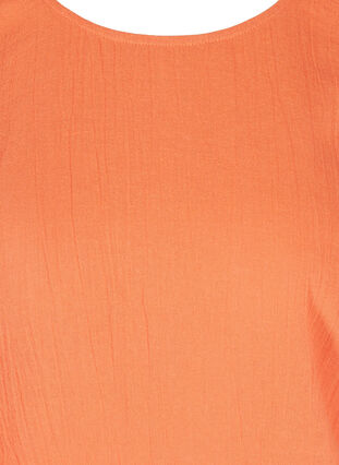 Katoenen blouse met smokwerk en korte mouwen, Brandied Melon, Packshot image number 2