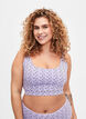 top soutien-gorge en coton avec bretelles réglables 2-pack, Purple Rose/Black, Model image number 0