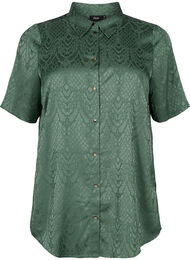 Chemise longue avec motif texturé, Duck Green, Packshot