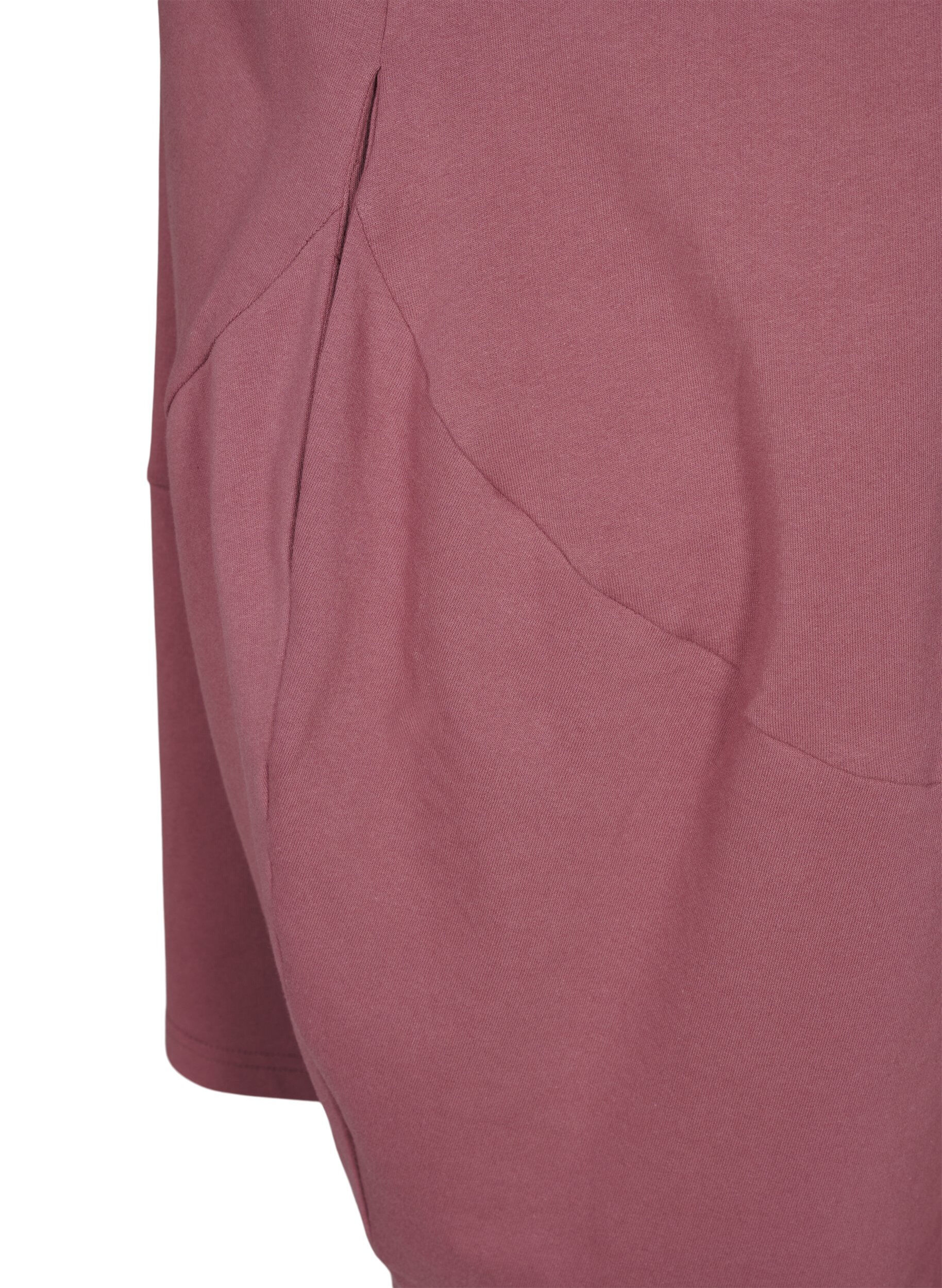 Zizzi Robe ballon en coton avec poches, Rose, Packshot image number 4