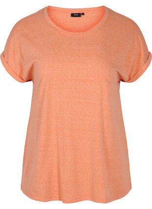 T-shirt chiné en coton, Amberglow Melange, Packshot image number 0