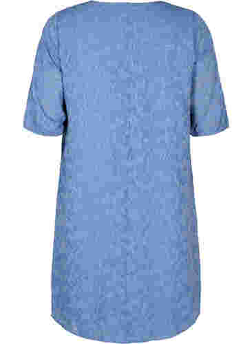 Robe à manches courtes avec structure, Coronet Blue, Packshot image number 1