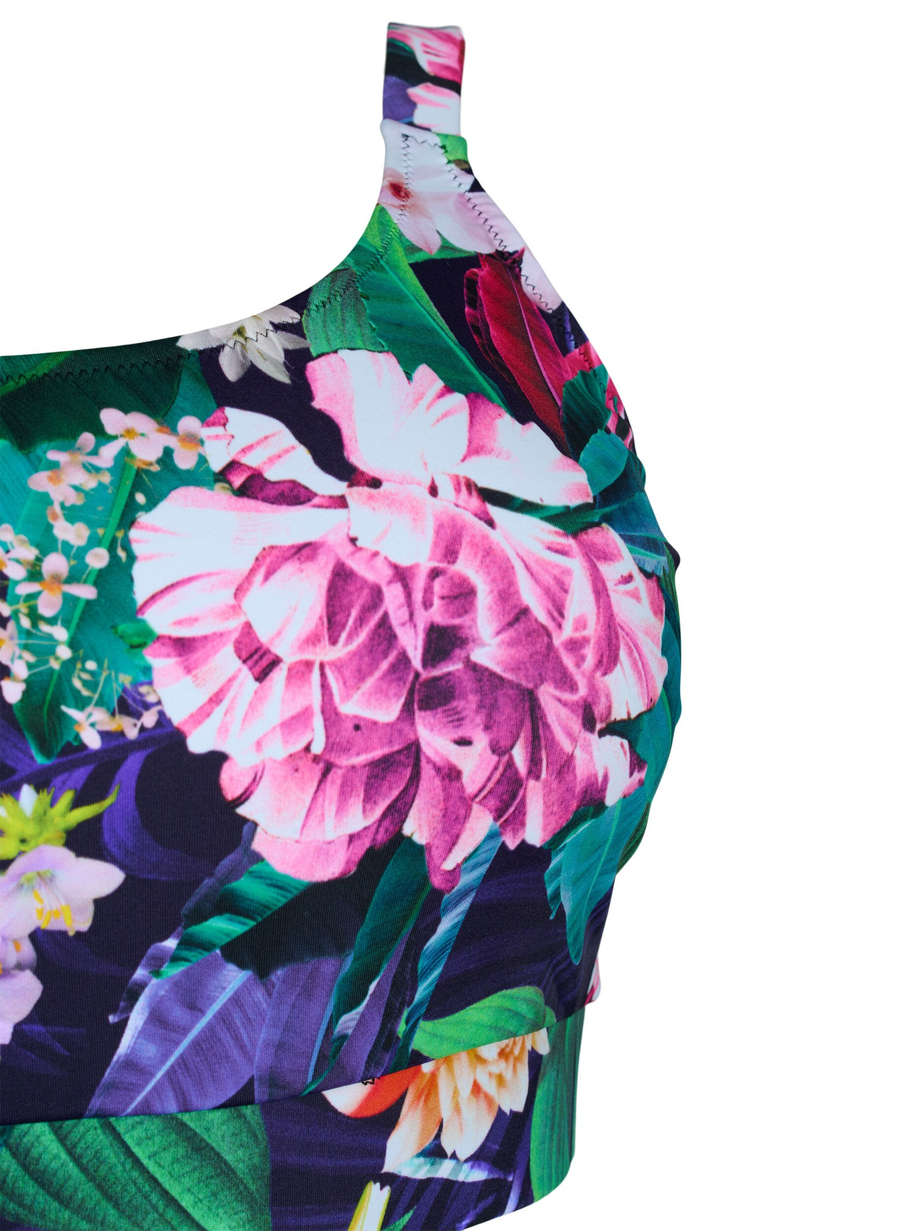 ZizziBikini top met verstelbare schouderbandjes, Flower Print, Packshot image number 2