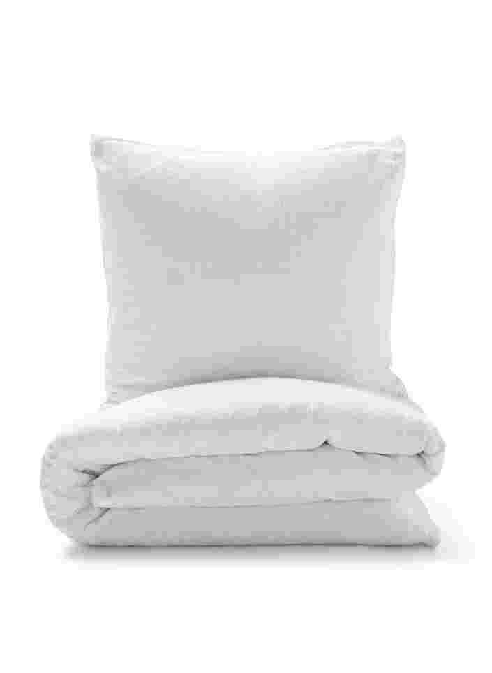 Parure de lit en coton à carreaux, White/White Check, Packshot