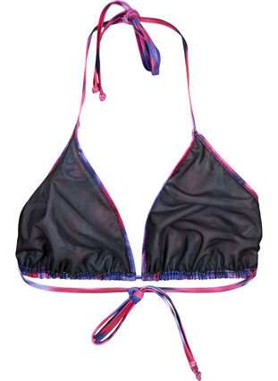 Soutien-gorge de bikini triangle avec imprimé, Pink Flower AOP, Packshot image number 1