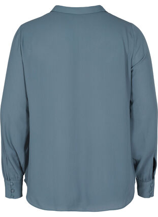 Chemise à col en V avec fermeture à boutons, Balsam Green, Packshot image number 1