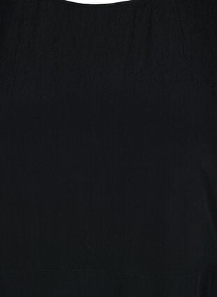 Blouse longue en viscose avec fente haute, Black, Packshot image number 2