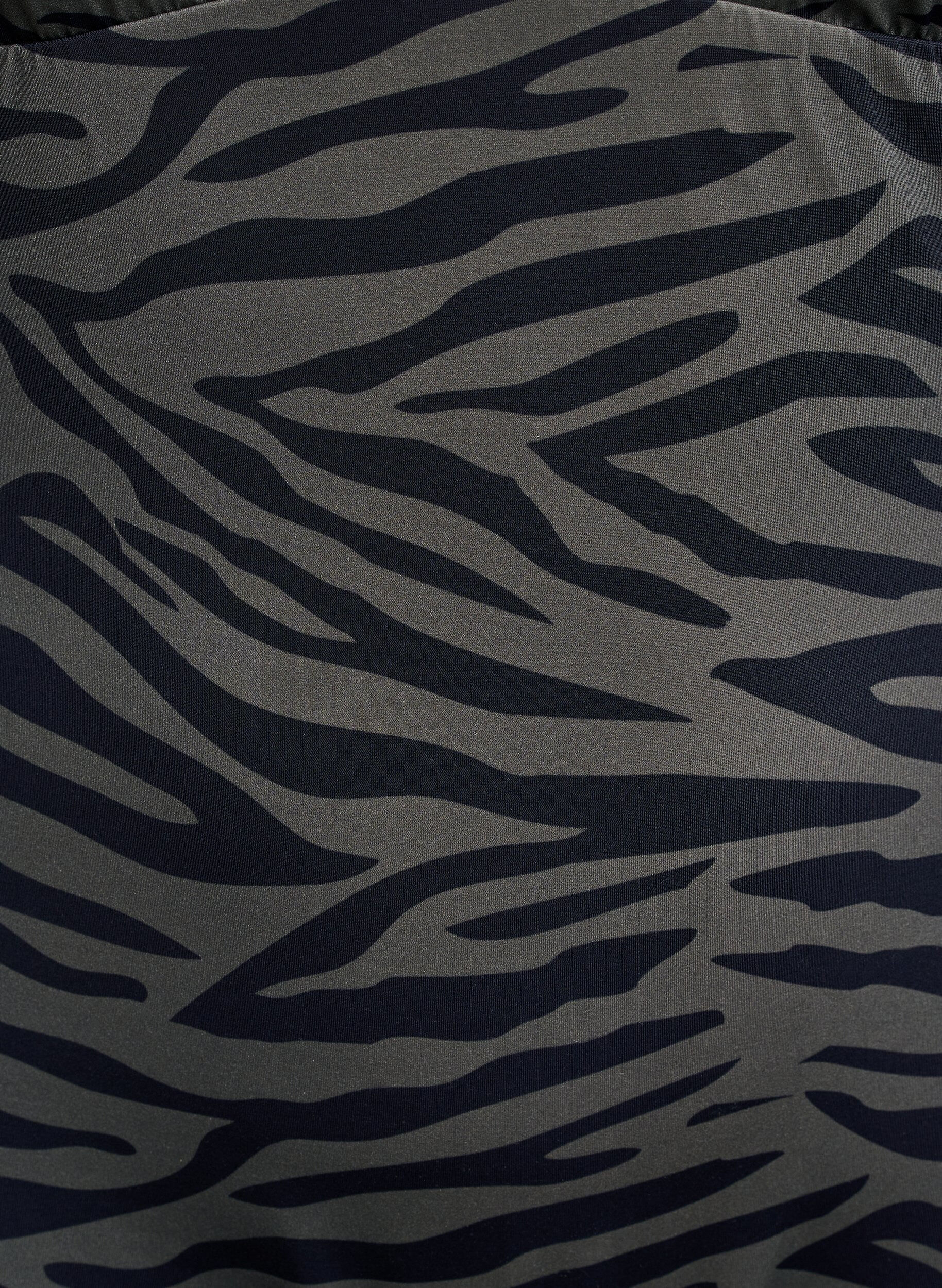 ZizziBadpak met dierenprint en stringdetail, Groen, Packshot image number 2