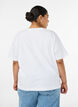 T-shirt coupe boxy en coton, Blanc, Model image number 2
