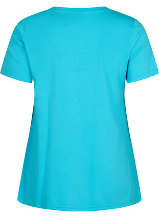 T-shirt en coton à manches courtes, Blue Atoll Sunshine, Packshot image number 1
