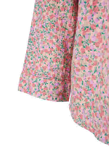 Chemise de nuit en coton avec imprimé floral, Powder Pink, Packshot image number 3