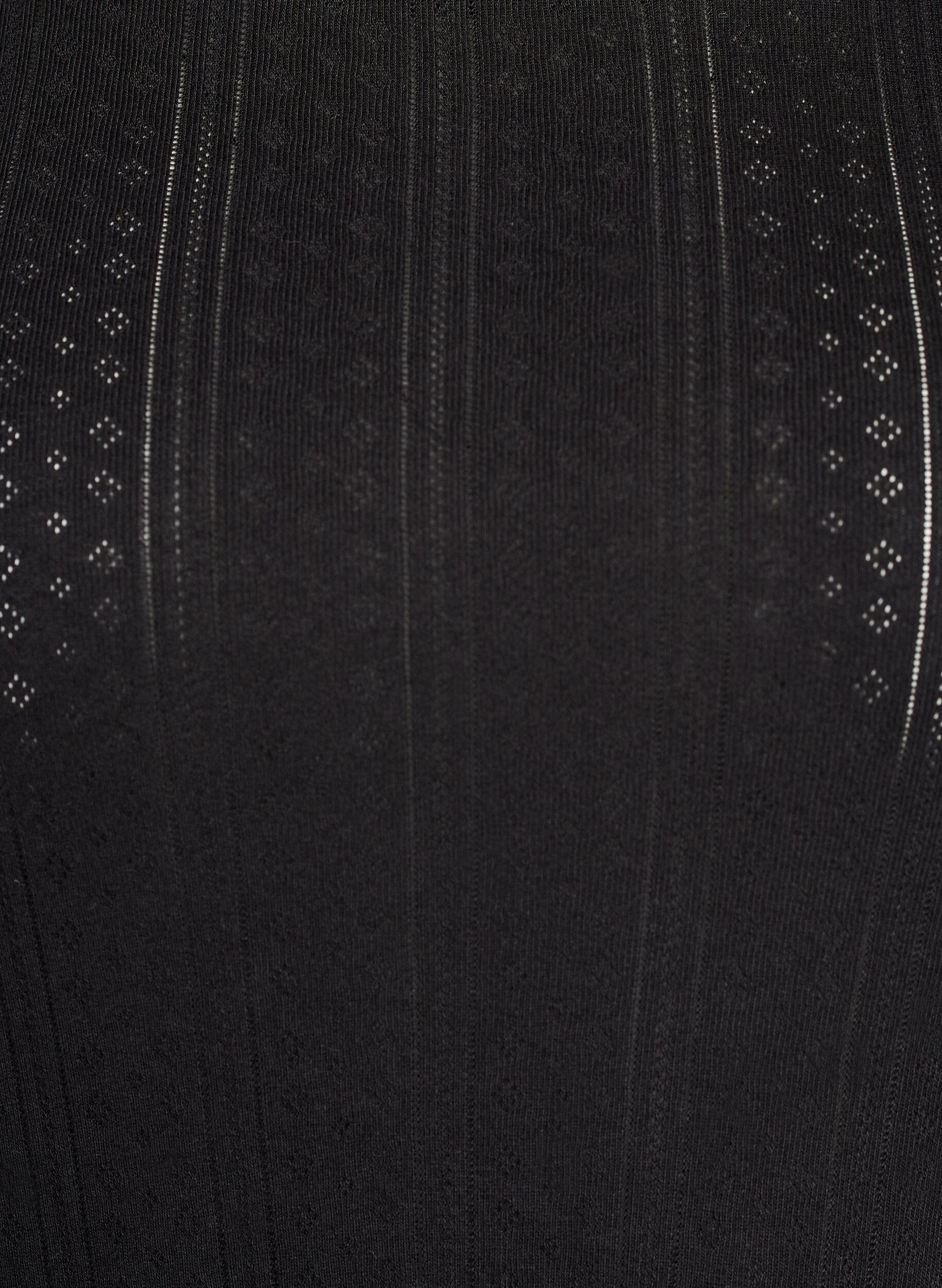 ZizziT-shirt van katoen met gaatjesborduursel, Zwart, Packshot image number 2