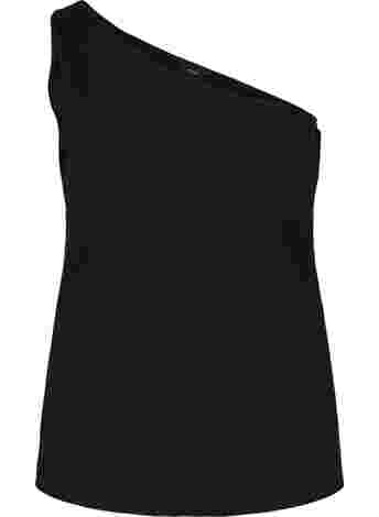 One-shoulder top in katoen