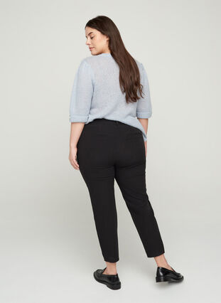 Pantalon classique à la cheville, Black, Model image number 1