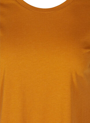 T-shirt en mélange coton, Buckthorn Brown Mel., Packshot image number 2