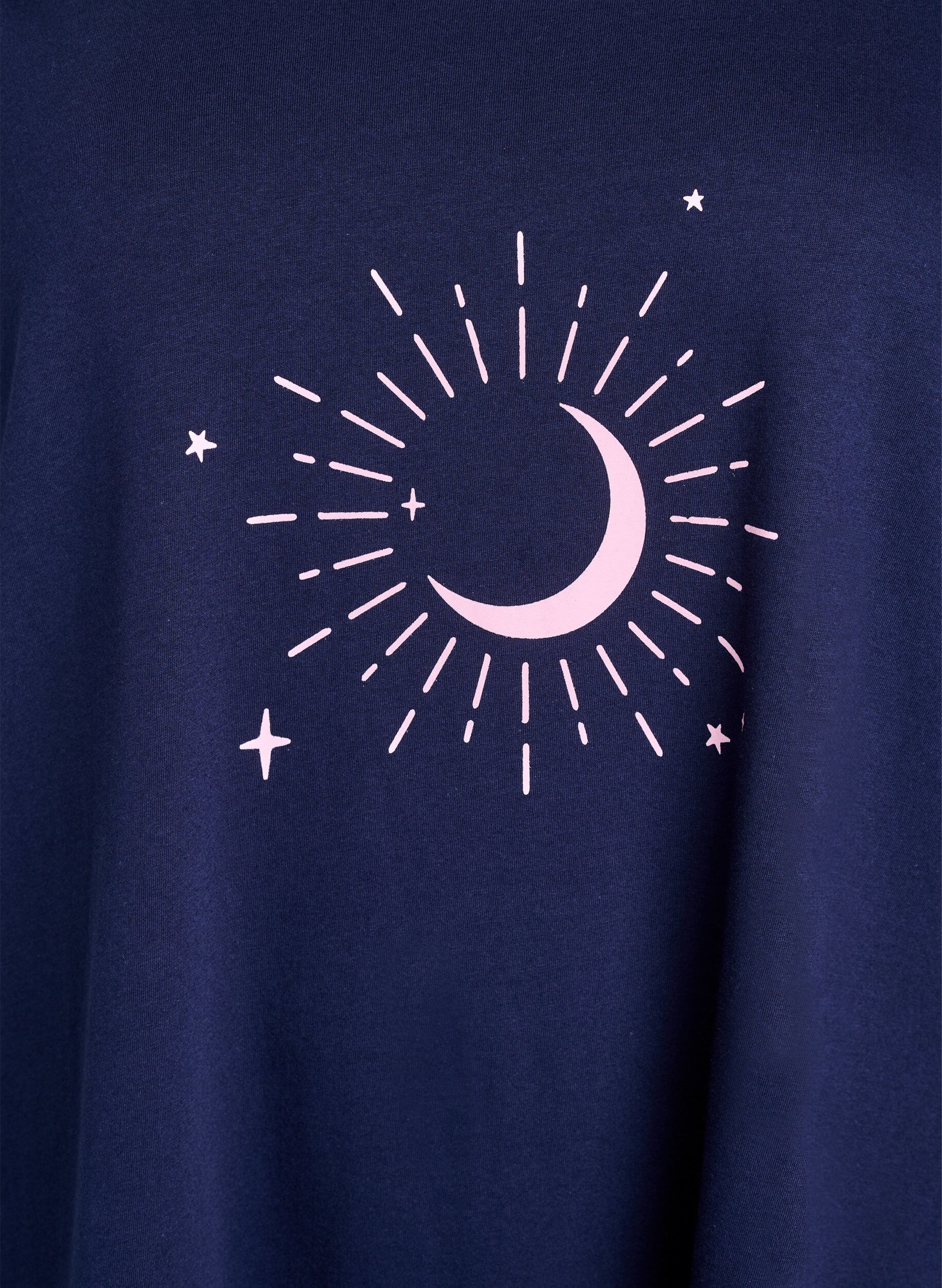 ZizziChemise de nuit &agrave; manches courtes en coton biologique, Bleu, Packshot image number 2