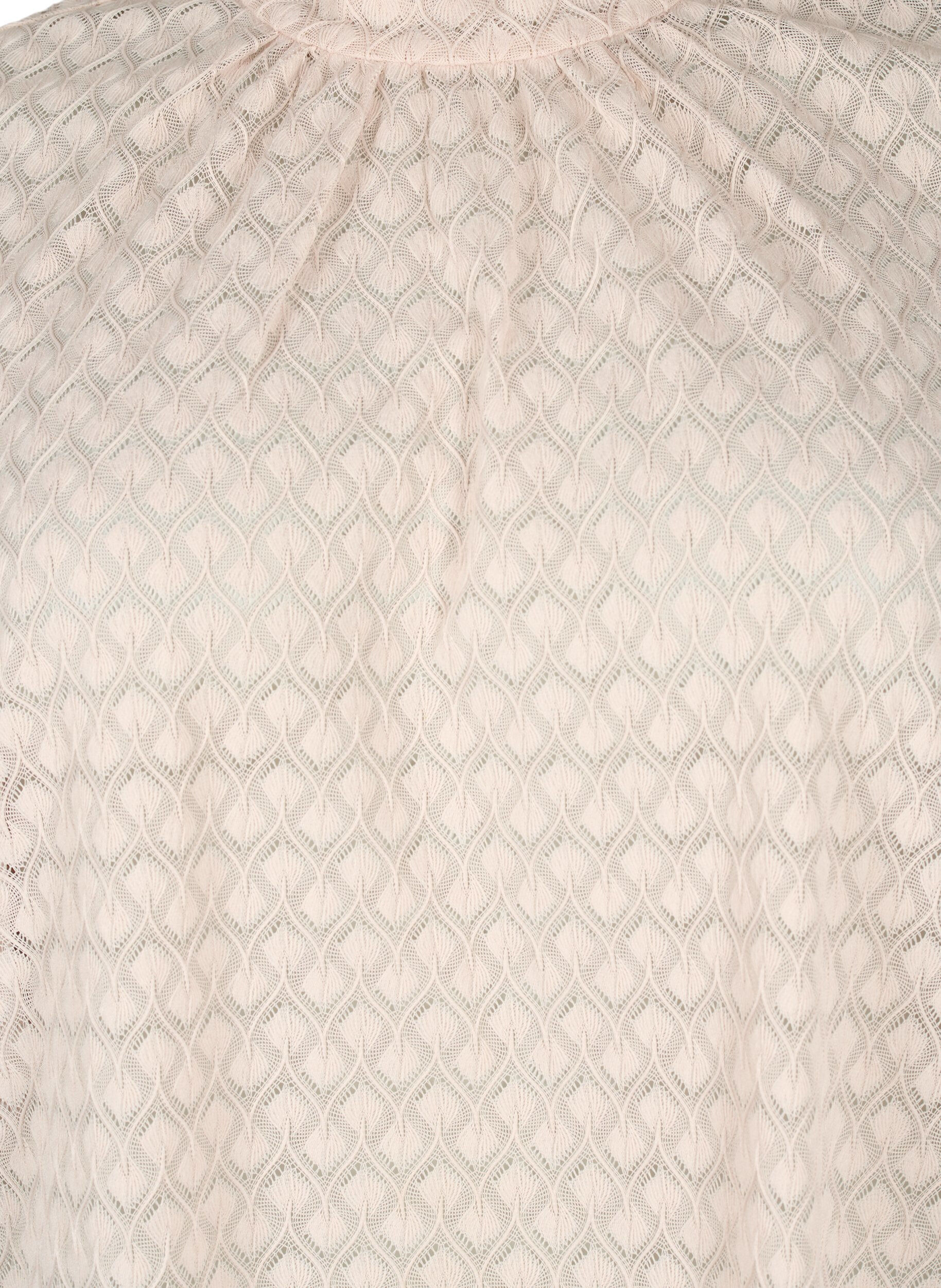 ZizziBlouse met lange mouwen en gedessineerde textuur, Whisper Pink, Packshot image number 2