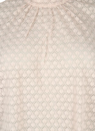  Blouse à manches longues avec texture à motifs, Whisper Pink, Packshot image number 2