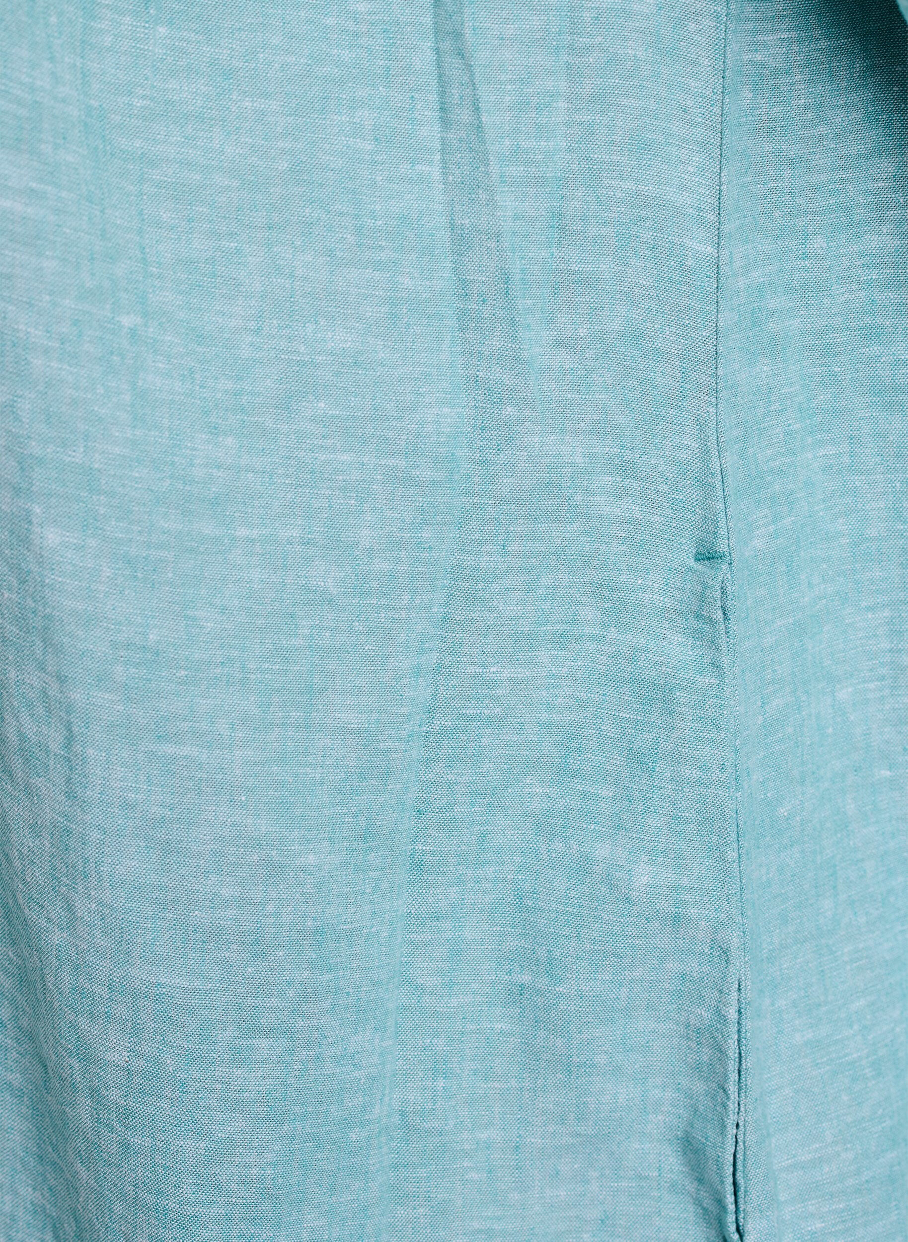 ZizziTuniek van linnen en viscose met A-vorm, Blauw, Packshot image number 4