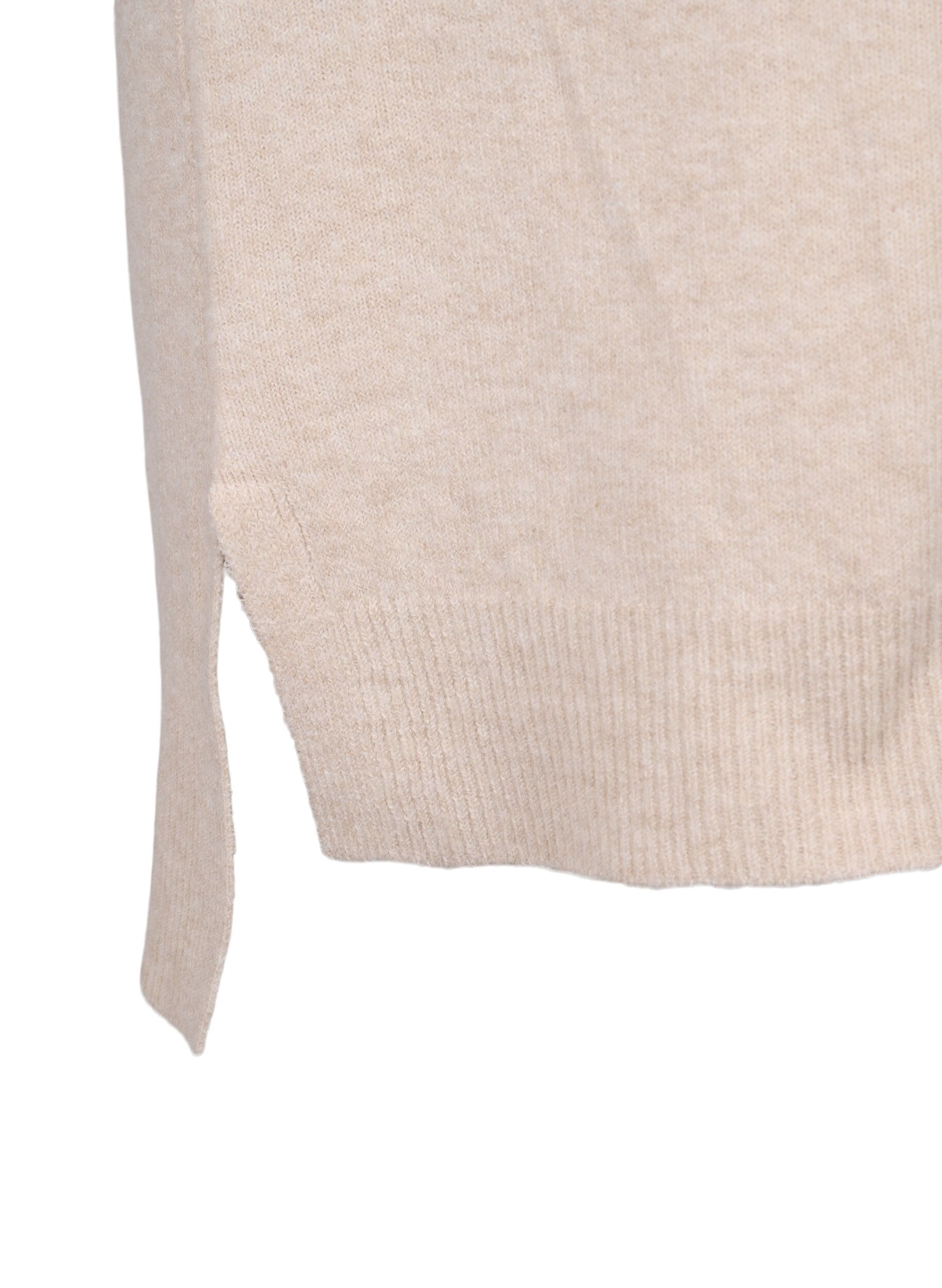 Zizzi Robe en tricot avec fente aux manches, Pumice Stone Mel., Packshot image number 2