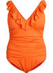 Maillot de bain avec volants et coussinets amovibles, Orange, Packshot image number 0