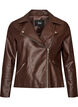 Veste biker en similicuir, Marron, Packshot image number 0