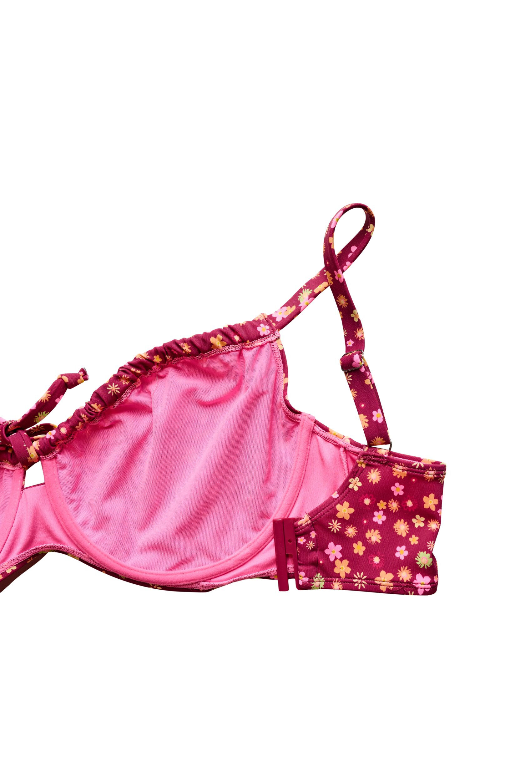 ZizziBeugel-bikinitop met strikbandjes, Rood, Packshot image number 3