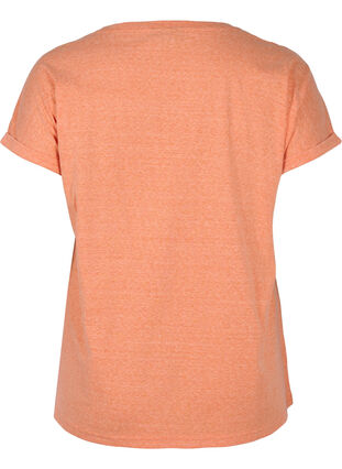 T-shirt chiné en coton, Amberglow Melange, Packshot image number 1
