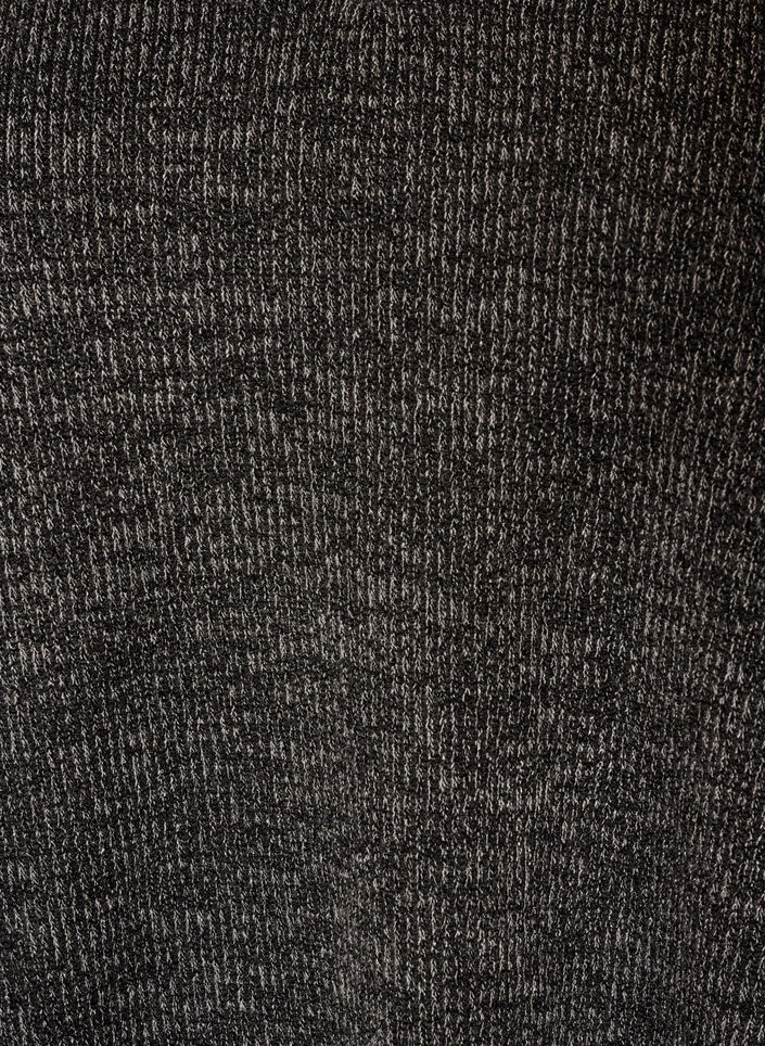 Jersey blouse met V-hals en lange mouwen, Zwart, Packshot image number 2