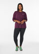 Haut de sport &agrave; manches 3/4, Violet, Model image number 1
