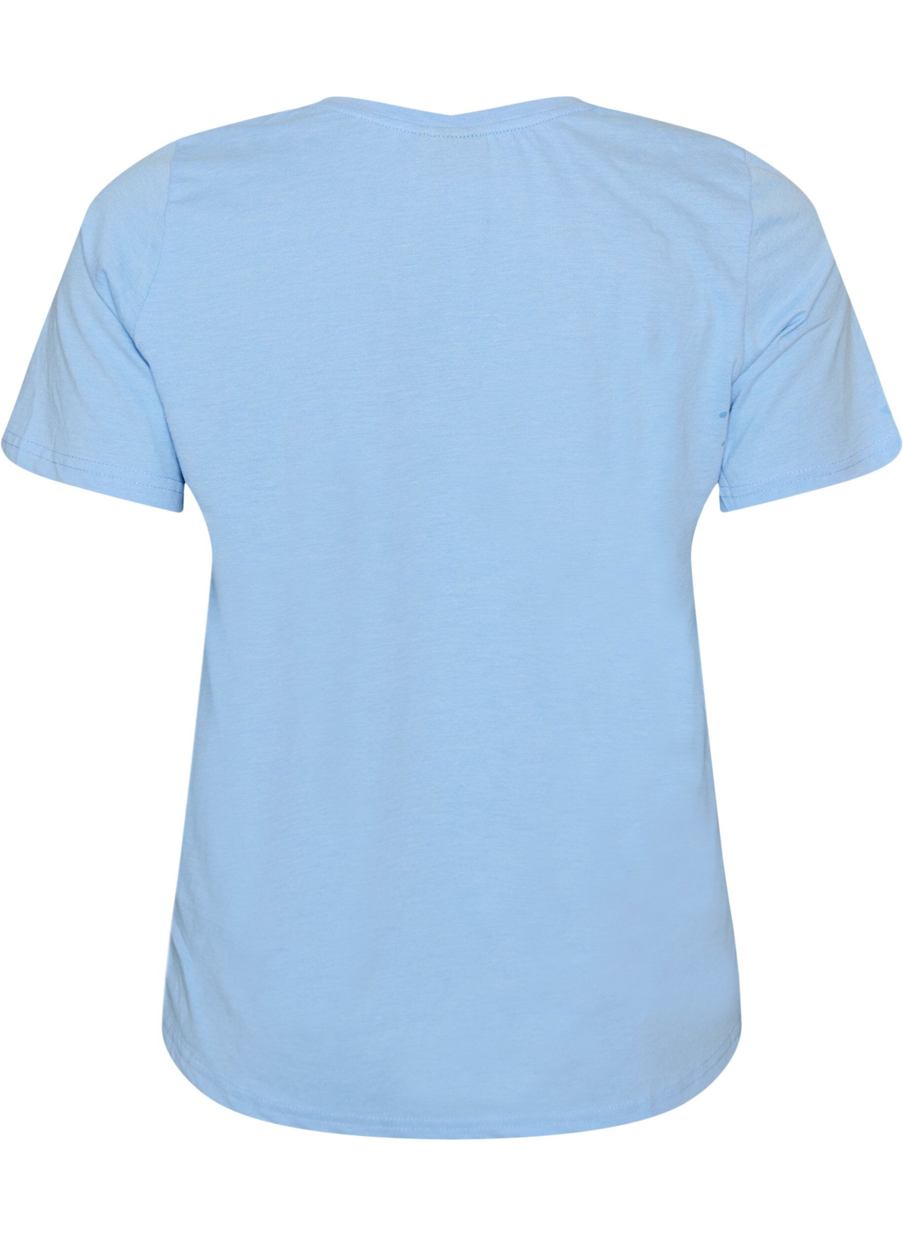 ZizziT-shirt met V-hals, Blauw, Packshot image number 1