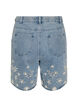 Short en jean taille haute avec broderie anglaise, Bleu Clair, Packshot image number 1