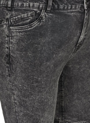 Denim shorts met hoge taille, Grey Denim, Packshot image number 2
