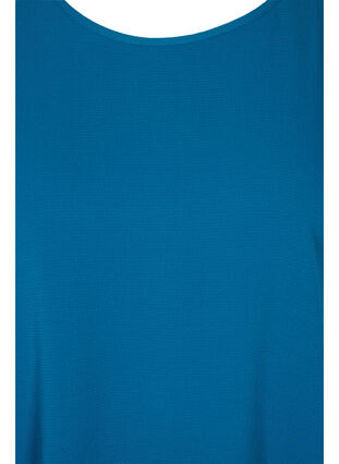 Top met korte mouwen en ronde hals, Moroccan Blue, Packshot image number 2