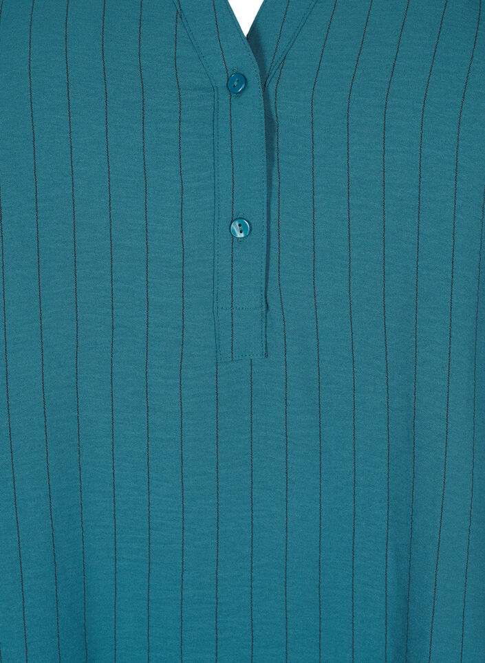 Streepjes overhemdblouse, Groen, Packshot image number 2