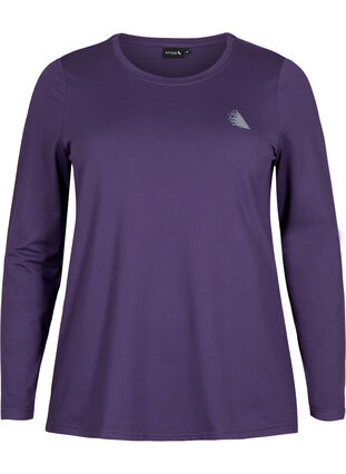Sport shirt met lange mouw, Purple Plumeria, Packshot image number 0
