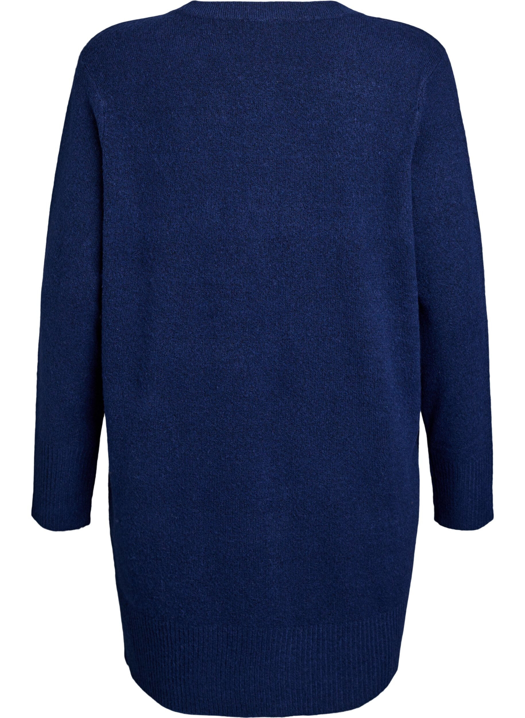 ZizziCardigan en tricot c&ocirc;tel&eacute; avec poches, Bleu, Packshot image number 1